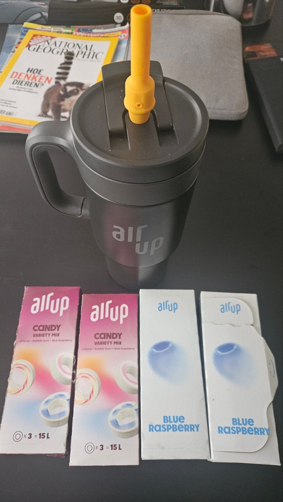 2x Air Up drinkflessen metpods *nieuw Zwart rvs&transparant, Overige typen, Kunststof, Ophalen of Verzenden, Zo goed als nieuw
