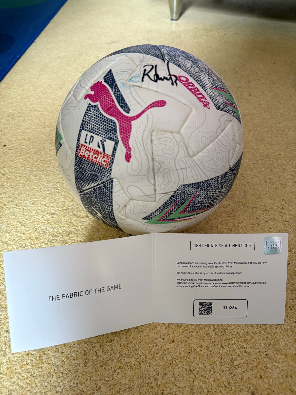 Match scored en Signed ball Ricardo Horta SC Braga, Ophalen of Verzenden, Gebruikt, Buitenlandse clubs, Overige typen