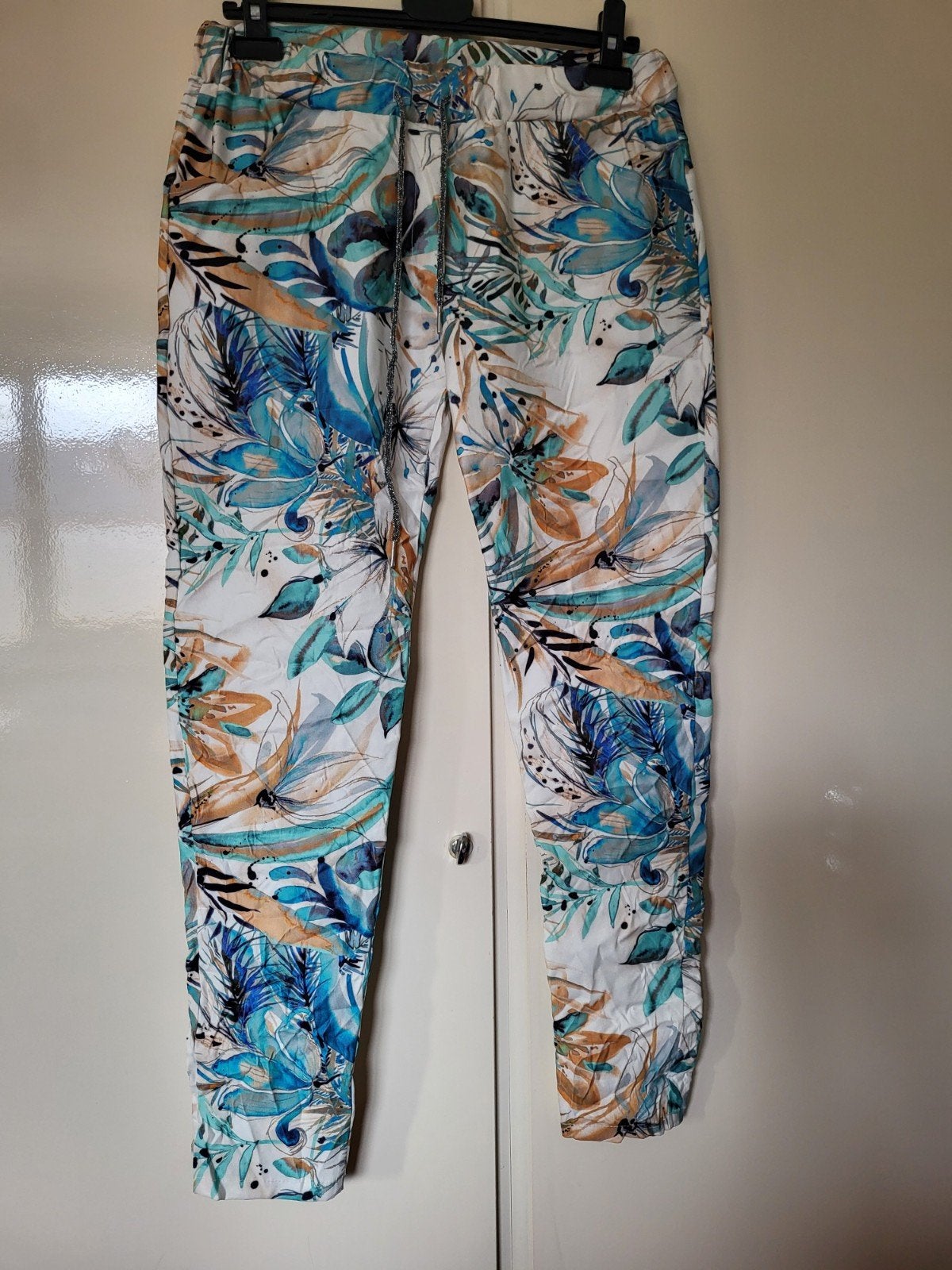 Zomerse bloemenprint broek - Made in Italy, Made in Italy, Maat 42/44 (L), Nieuw, Lang