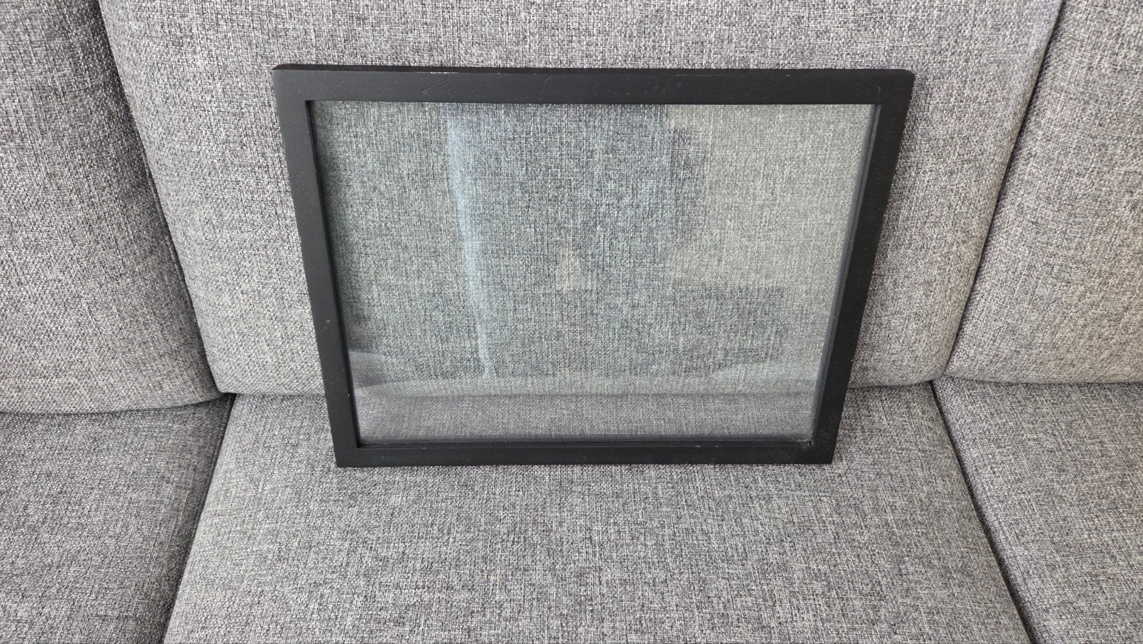 Houten fotolijst 40x30 cm met dubbele glasplaat, Gebruikt, Ophalen of Verzenden, Fotolijst, Met glas
