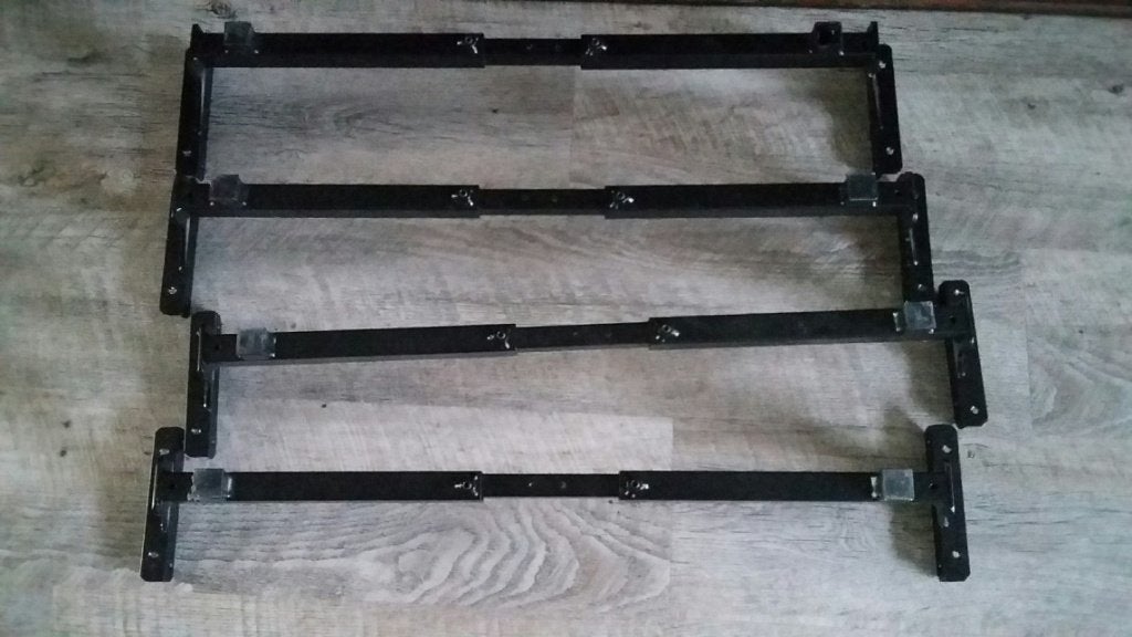 bedpoten voor onder een losse bedbodem lage versie, Ophalen, Verstelbaar, 90 cm, Eenpersoons