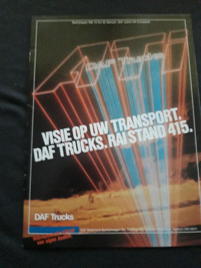 folder / poster DAF programma vanaf 3,5 ton ca 1990, Ophalen of Verzenden, Zo goed als nieuw, Overige merken, DAF Trucks