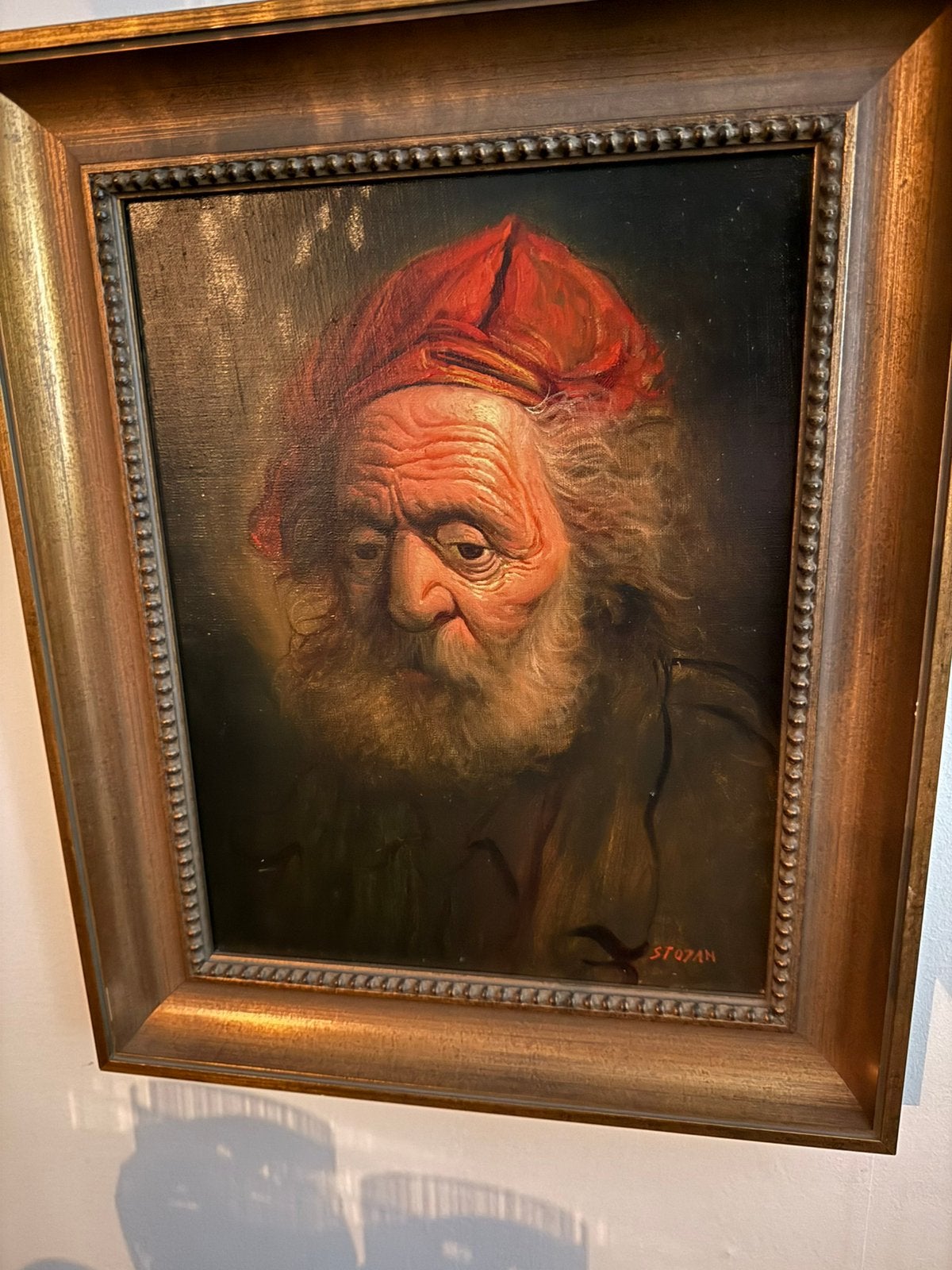 Klassiek olieverfschilderij STOJAN VIDINIC, Doek, Portret of Personen, Bijzondere lijst, Ophalen of Verzenden