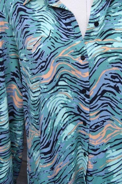 Blouse groen/ grijs/ oranje Andcowoman mt 2XL Vaste prijs, Maat 46/48 (XL) of groter, Ophalen of Verzenden, Groen, Zo goed als nieuw