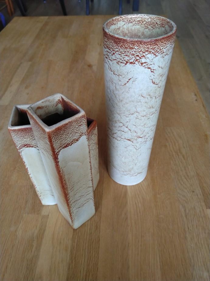 Vaasje 3-delig en rond San Marino Ceramiche Gitano, Verzamelen, Ophalen of Verzenden, Gebruikt