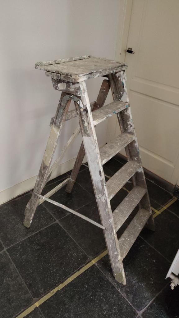 Leuk oud houten trapje, Ophalen of Verzenden, Minder dan 2 meter