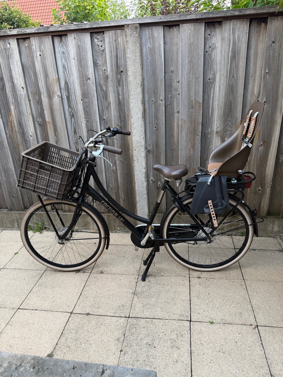 Cortina U4 Transportfiets met 7 versnellingen en kinderzitje, Terugtraprem, Versnellingen, Ophalen of Verzenden, 53 tot 56 cm