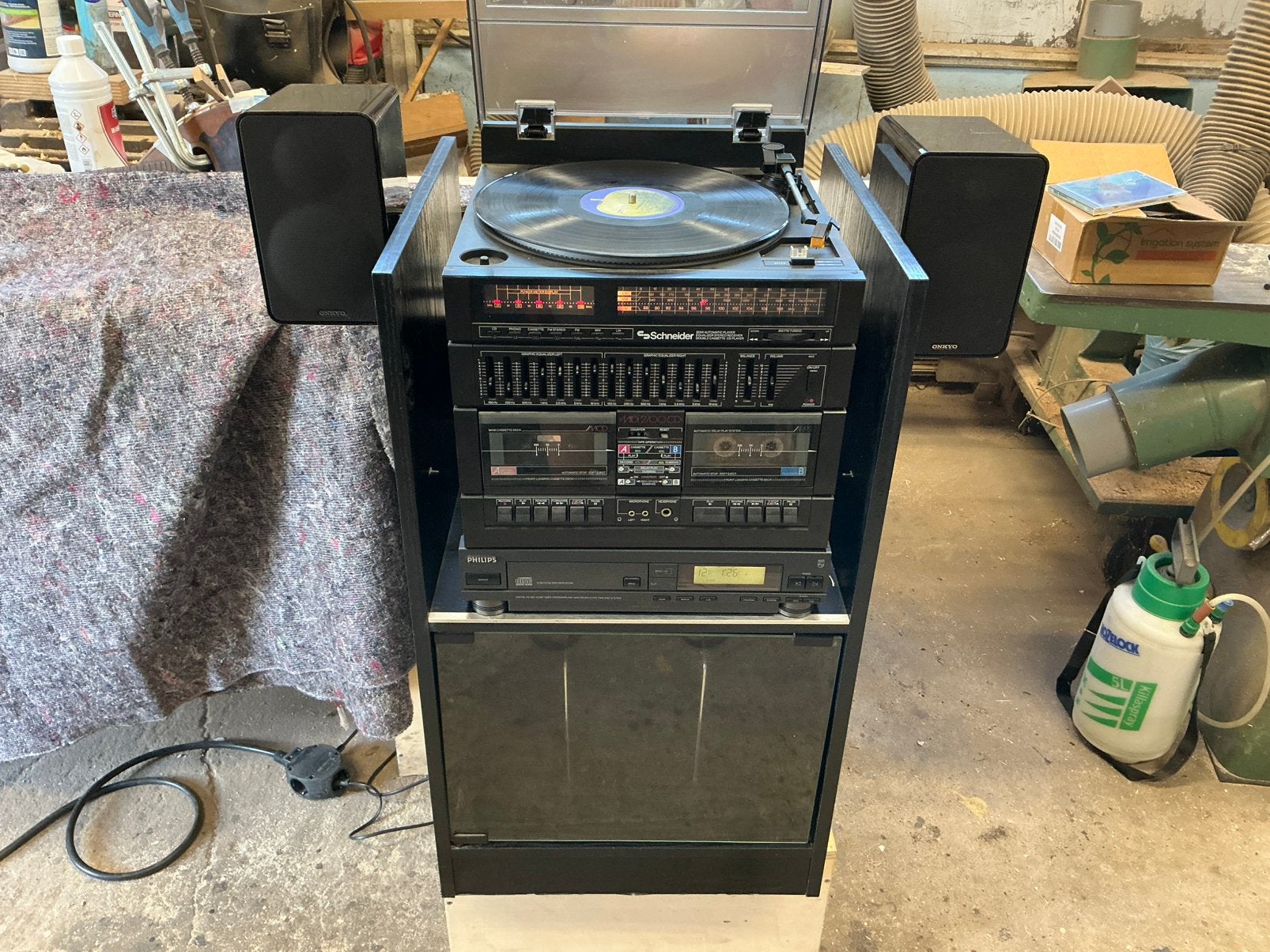 Stereomeubel met platenspeler, Ophalen, Gebruikt, Speakers, Philips