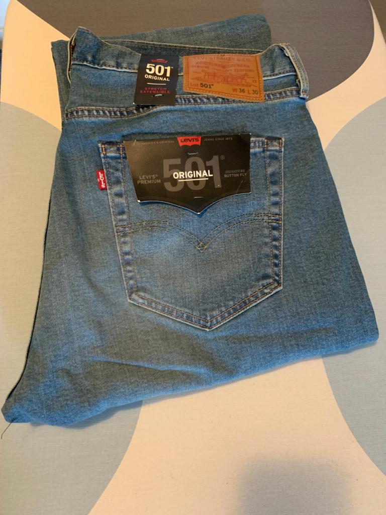 Levis 501 maat 36/30 (nieuw), Ophalen of Verzenden, Zo goed als nieuw, Blauw, W36 - W38 (confectie 52/54)