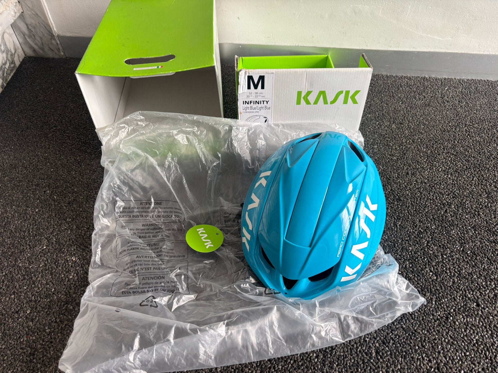 Nieuwe fietshelm Kask Infinity M in doos, Ophalen of Verzenden, Zo goed als nieuw