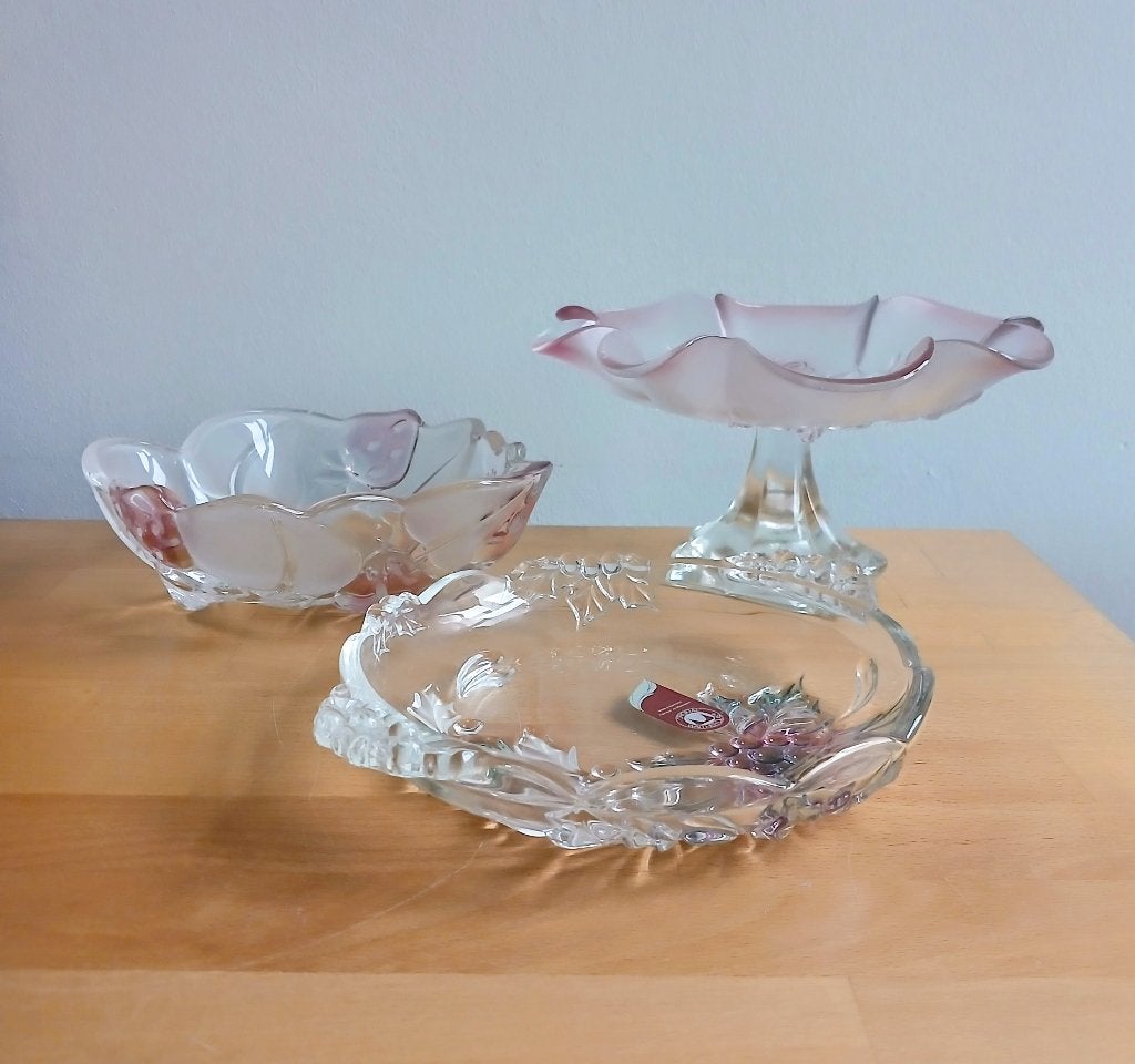WALTHER GLAS, uniek en decoratief trio glas-objecten, Ophalen of Verzenden