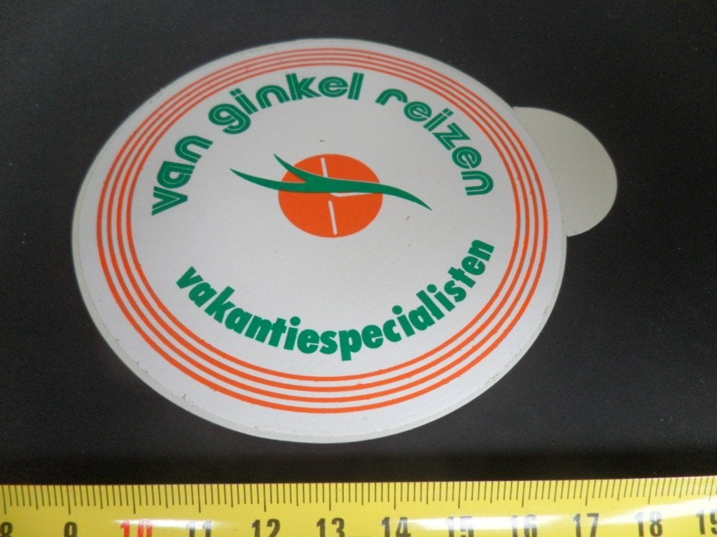 sticker van ginkel reizen vakantiespecialisten, Ophalen, Zo goed als nieuw
