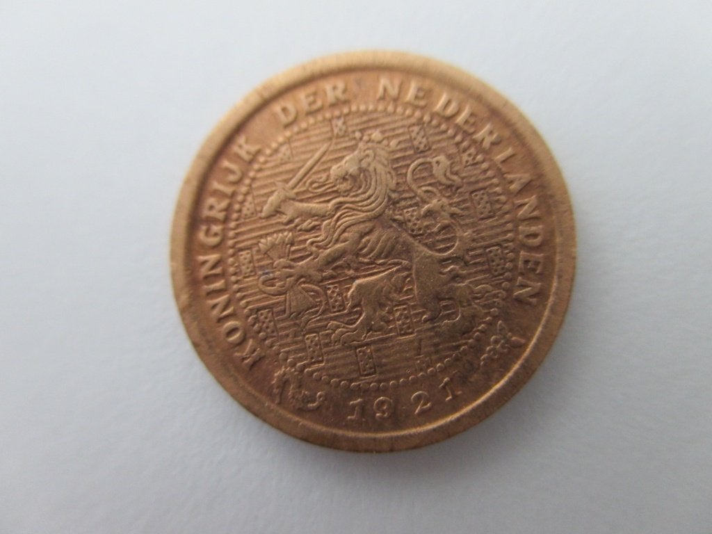 Halve cent 1921, Ophalen of Verzenden, Koningin Wilhelmina, Overige waardes, Losse munt