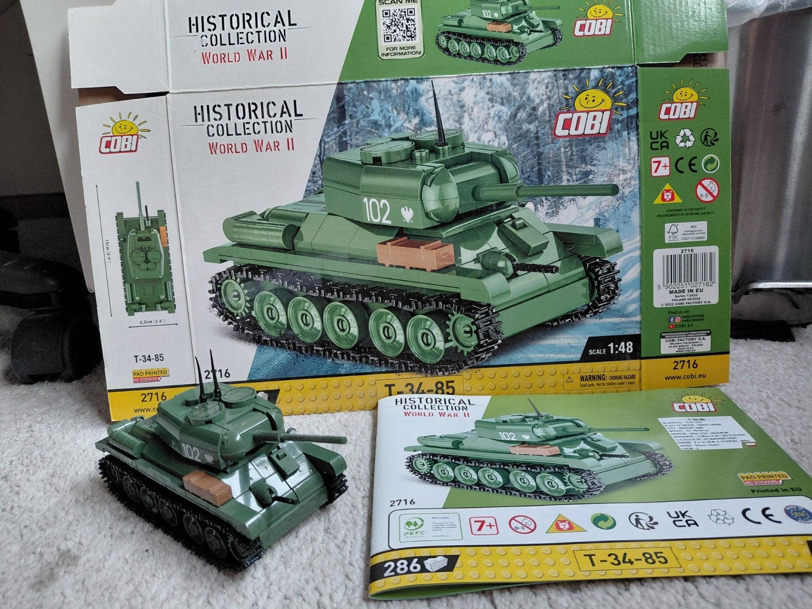 COBI T-34-85 Tank Bouwpakket - Historical Collection, Ophalen, Zo goed als nieuw, Overige merken