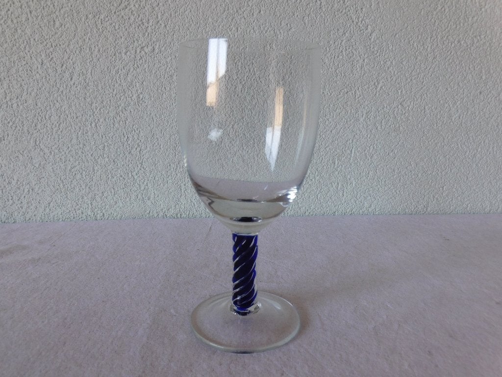 Villeroy & Boch Tosca Blue wijnglas, slingerglas, hg 19 cm,, Ophalen of Verzenden, Zo goed als nieuw, Overige typen