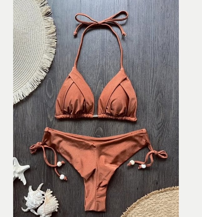 Sexy driehoek bikini push up - Braziliaanse stijl, Ophalen of Verzenden, Nieuw, Zwart, Bikini