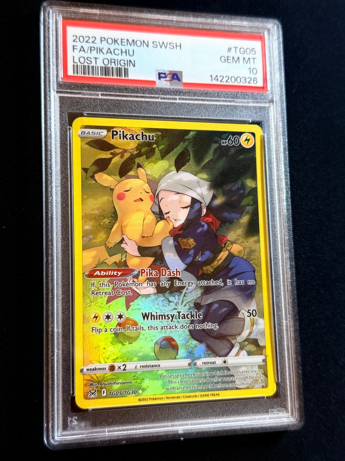 Pikachu TG05 PSA 10, Ophalen of Verzenden, Zo goed als nieuw, Losse kaart