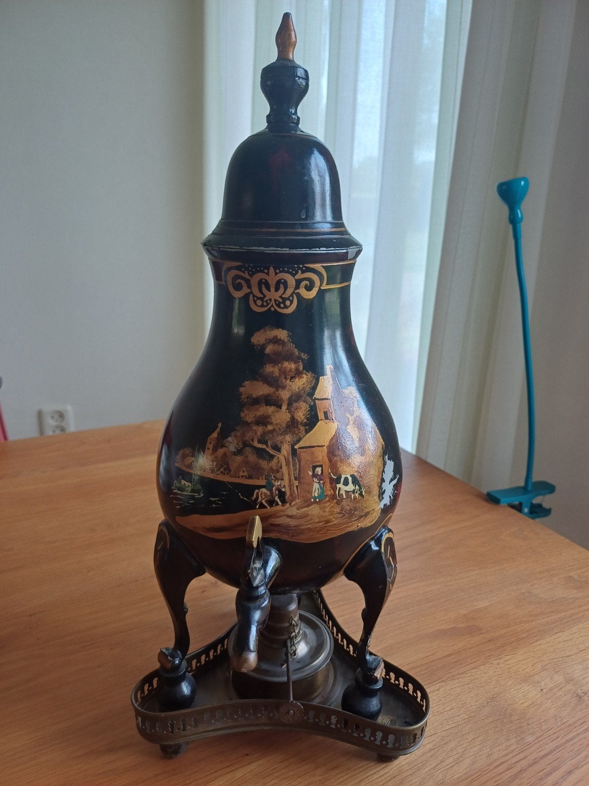 Antieke Kraantjespot met Handgeschilderde Scènes, Antiek en Kunst, Ophalen
