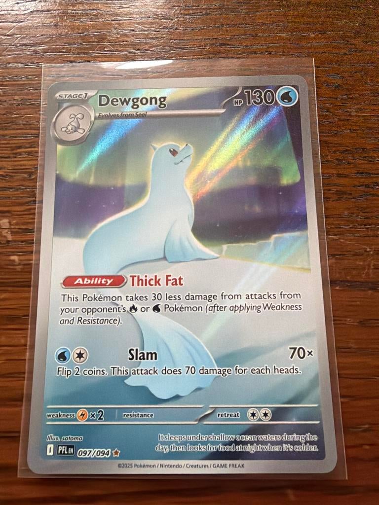 Dewgong 097/094 PFLH Pokémon Kaart - Pack Fresh, Ophalen of Verzenden, Nieuw, Losse kaart, Foil