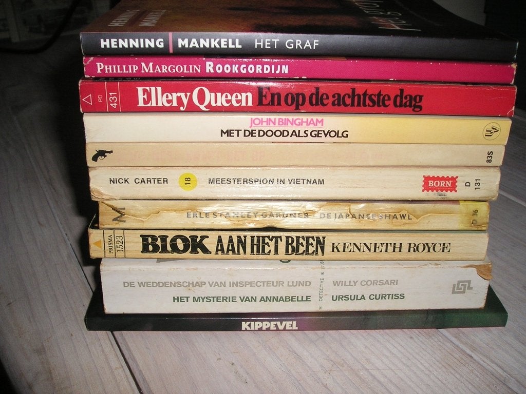 10 Detectives, Boeken, Detectives, Ophalen of Verzenden, Gelezen, Diverse auteurs