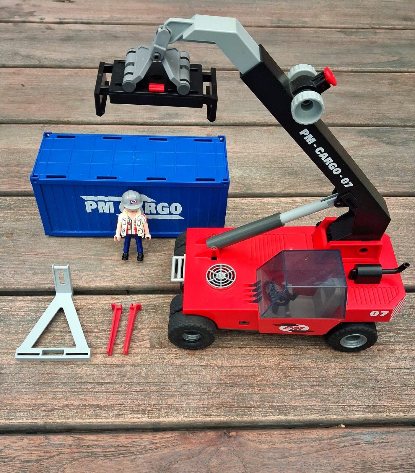 Playmobil PM-Cargo 07 met container en figuur, Ophalen of Verzenden