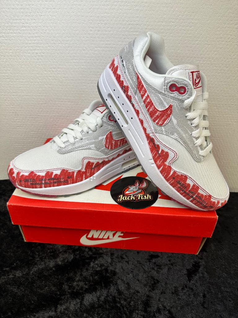 Nike air Max 1 Sketch University red - size 38, Nike air max, Overige kleuren, Nieuw, Ophalen of Verzenden