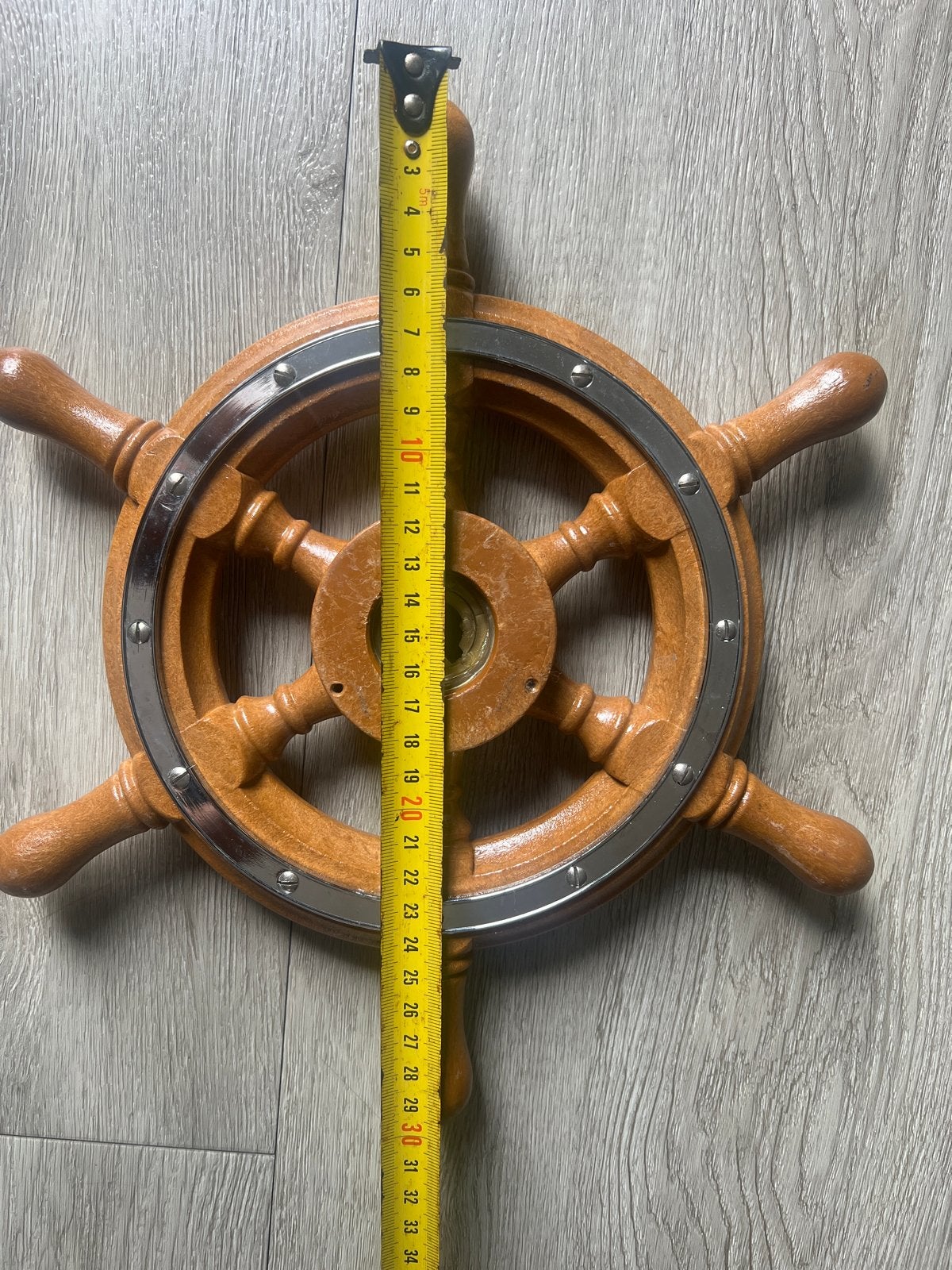 Houten bootstuurtje - Decoratief of voor kleine boot, Ophalen of Verzenden, Gebruikt, Overige typen