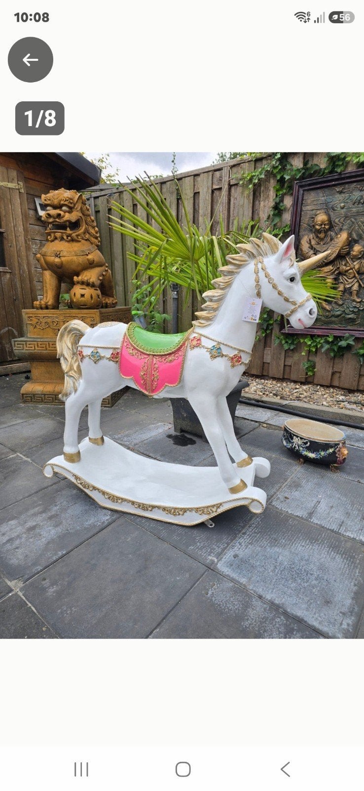 Prachtige Witte Eenhoorn Schommelpaard - Nieuwstaat, Ophalen, Nieuw