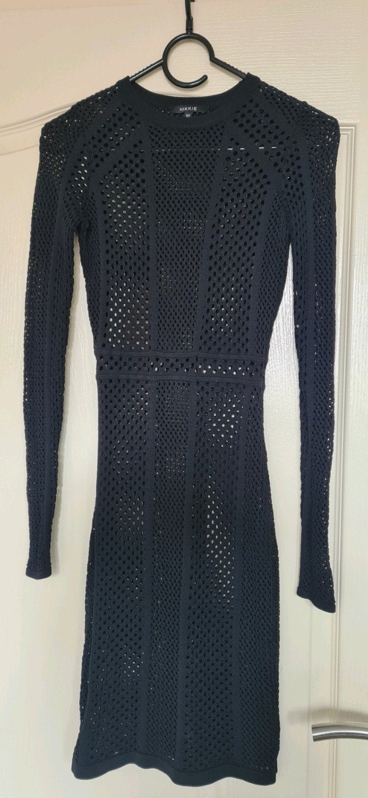 Nikkie Zwart Gebreide Jurk Maat 32 (XXS), Kleding | Dames, Zwart, Ophalen of Verzenden, Zo goed als nieuw, Nikkie