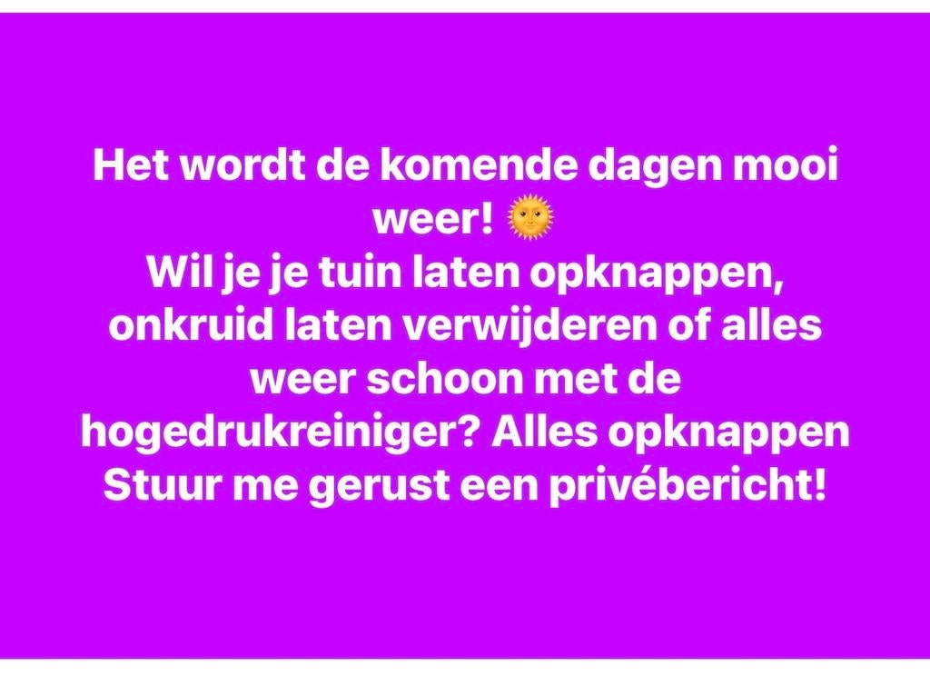 Hovenier/ reiniging werkzaamheden
