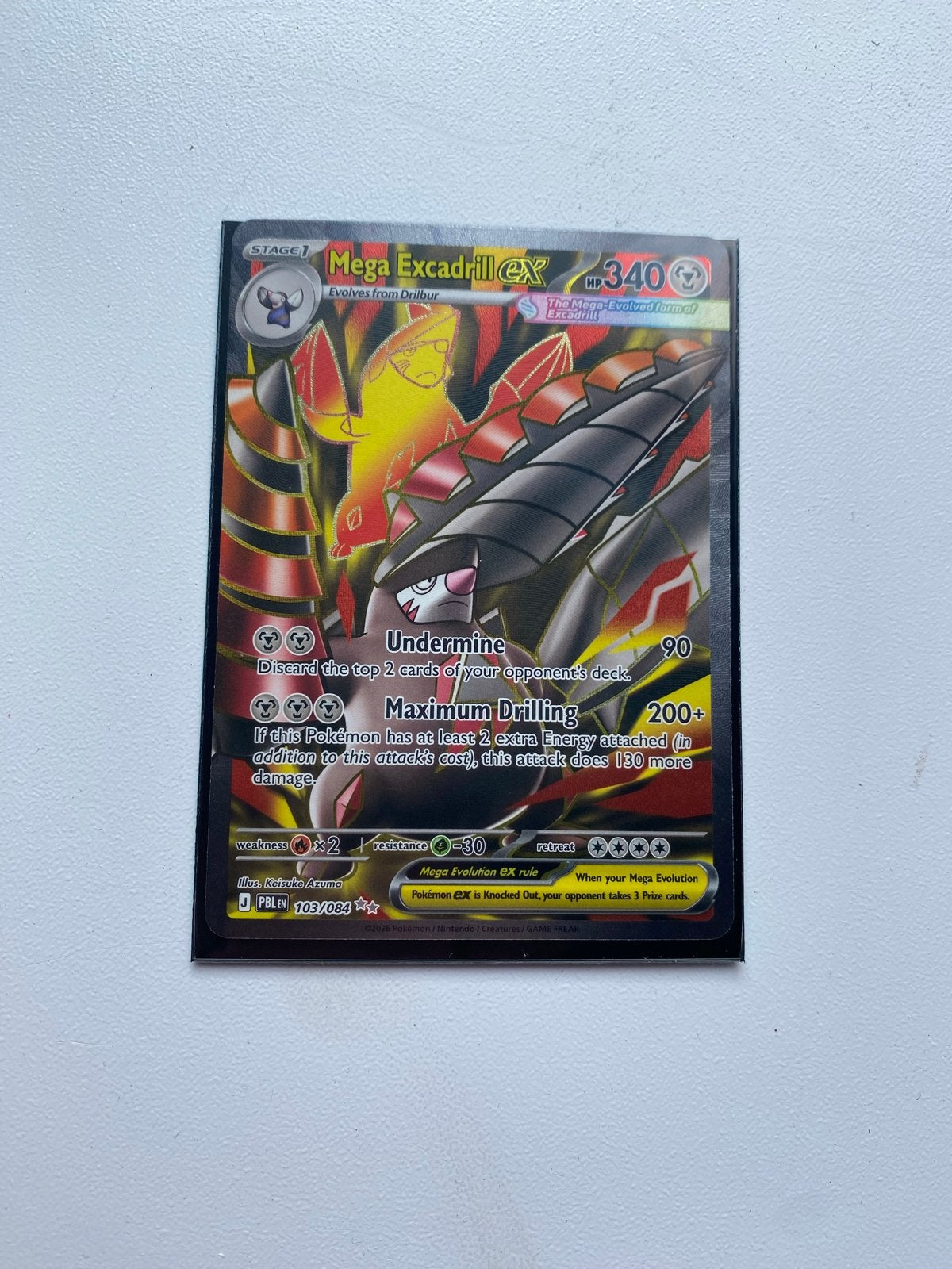 Mega Excadrill EX Pokémon Kaart 103/084, Ophalen, Zo goed als nieuw, Losse kaart