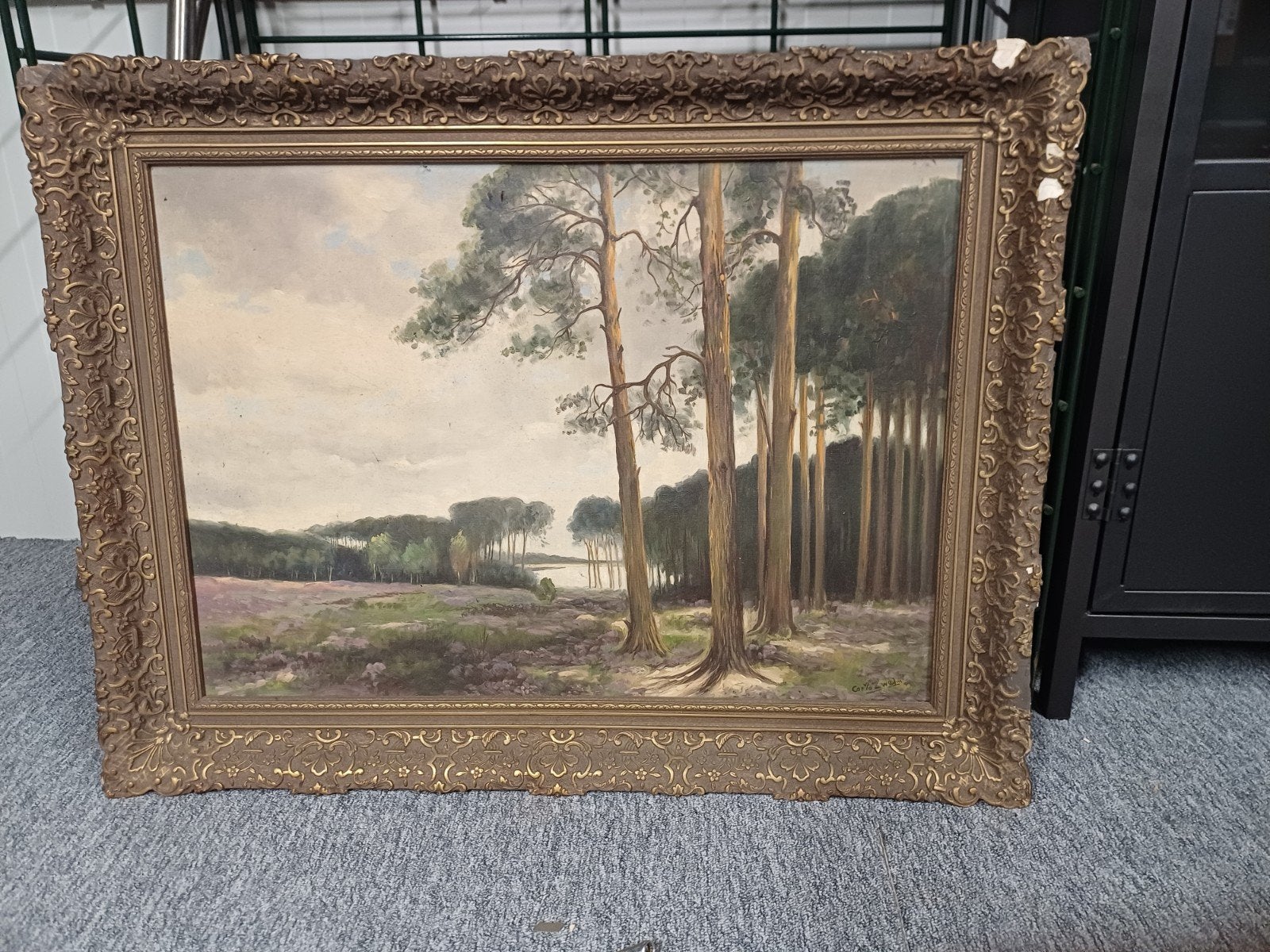Schilderij: Heide landschap  Cor vd Zwalm, Ophalen of Verzenden