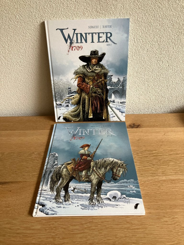 Winter 1709 Boek 1 & 2 ( Sergeef & Xavier) HC 1e druk 2018., Complete serie of reeks, Ophalen of Verzenden, Zo goed als nieuw