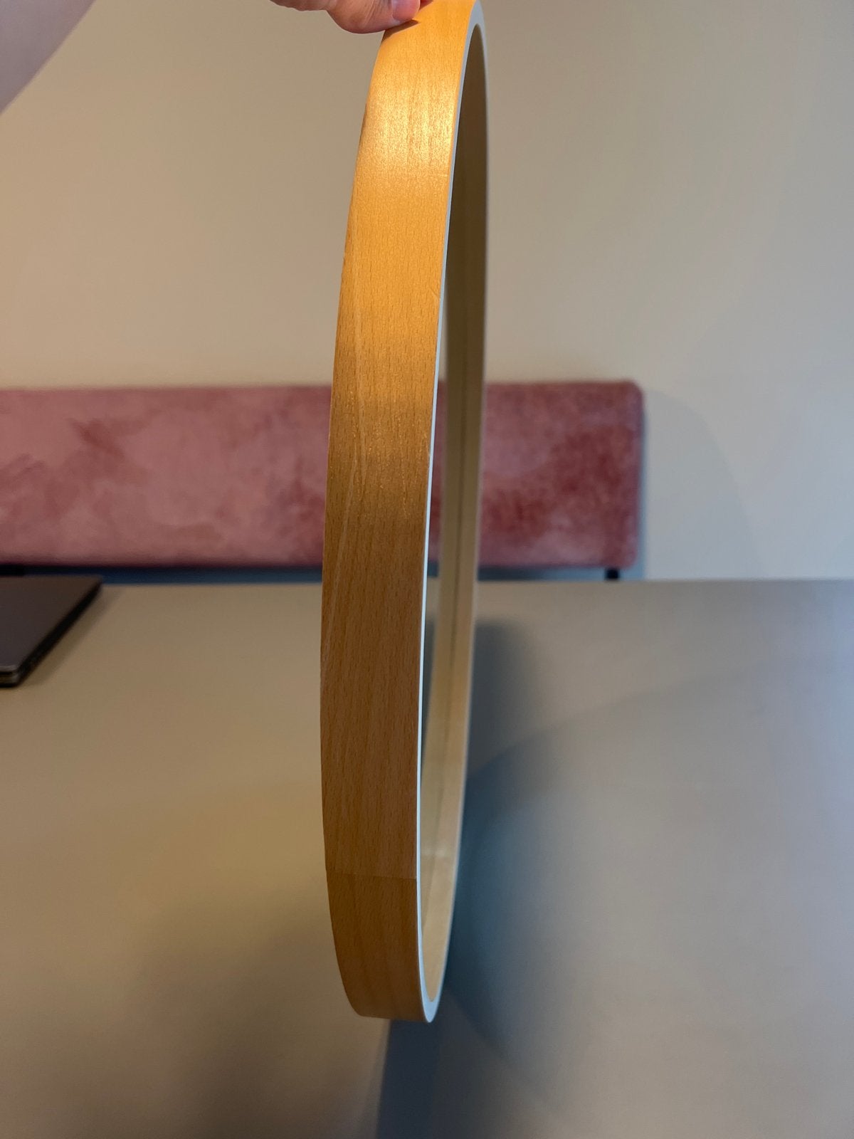 IKEA SKOGSVÅG spiegel, rond, 55 cm, zo goed als nieuw, Ophalen, Rond, Zo goed als nieuw, Minder dan 100 cm