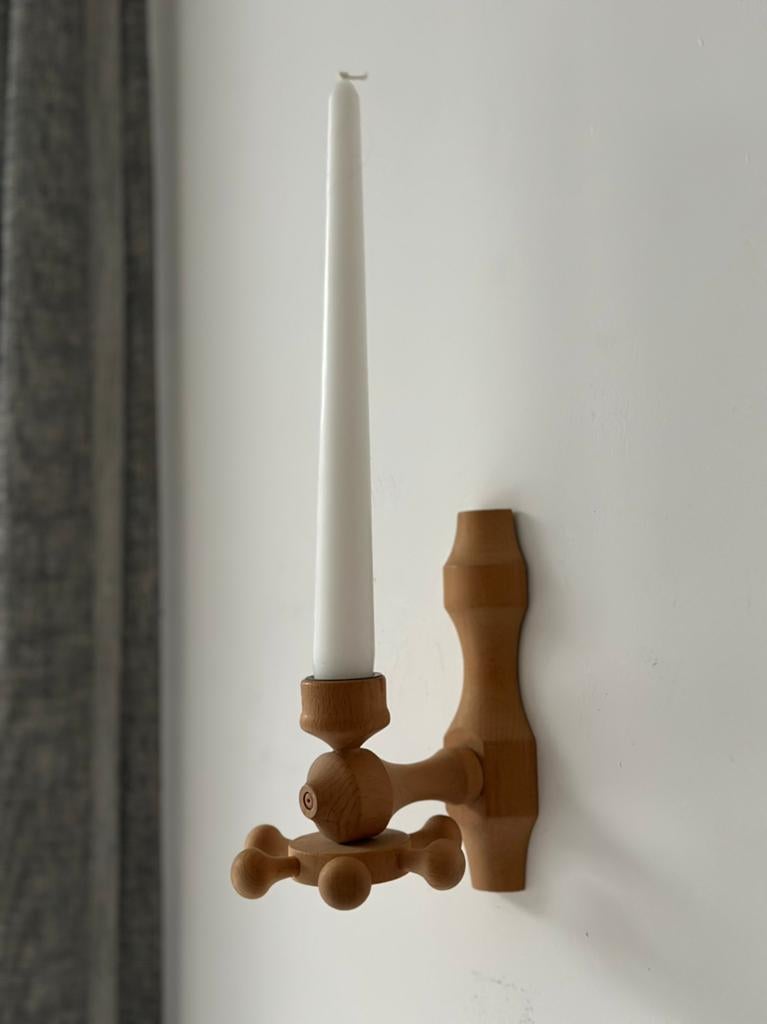 Vintage Scandinavian kandelaar by Arne Høyer, Ophalen of Verzenden, Koper of Brons