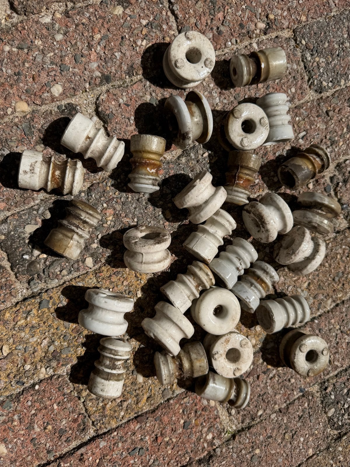 Vintage porseleinen isolatoren - set van 25 stuks, Antiek en Kunst, Ophalen of Verzenden