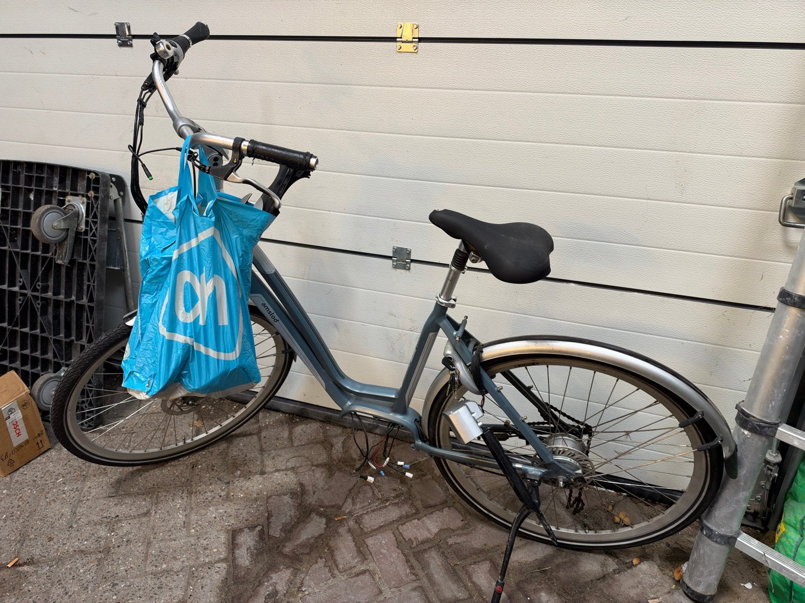 Amslod fiets onderdelen met middenmotor, Ophalen of Verzenden, Gebruikt, Elektrische fiets, Overige typen