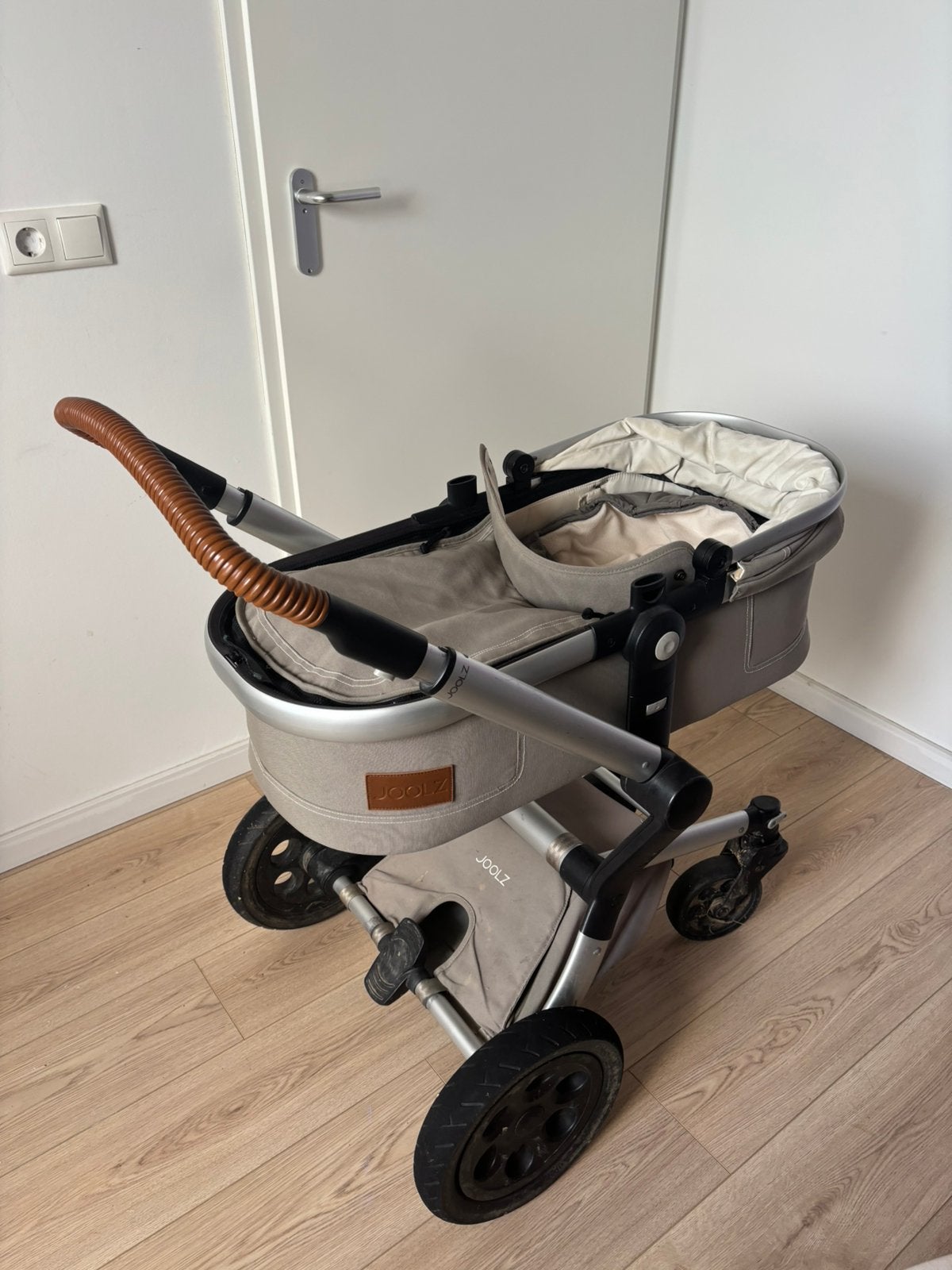 Joolz Day kinderwagen met reiswieg Elephant Gray, Gebruikt, Verstelbare duwstang, Combiwagen, Ophalen