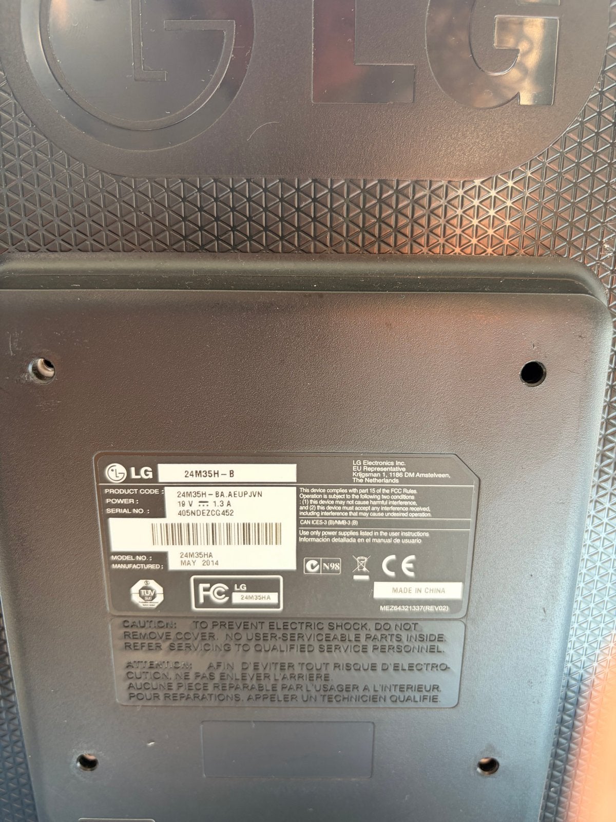 LG 24M35H-B Monitor - Zo goed als nieuw, Ophalen, LED, 50 Hz, Zo goed als nieuw
