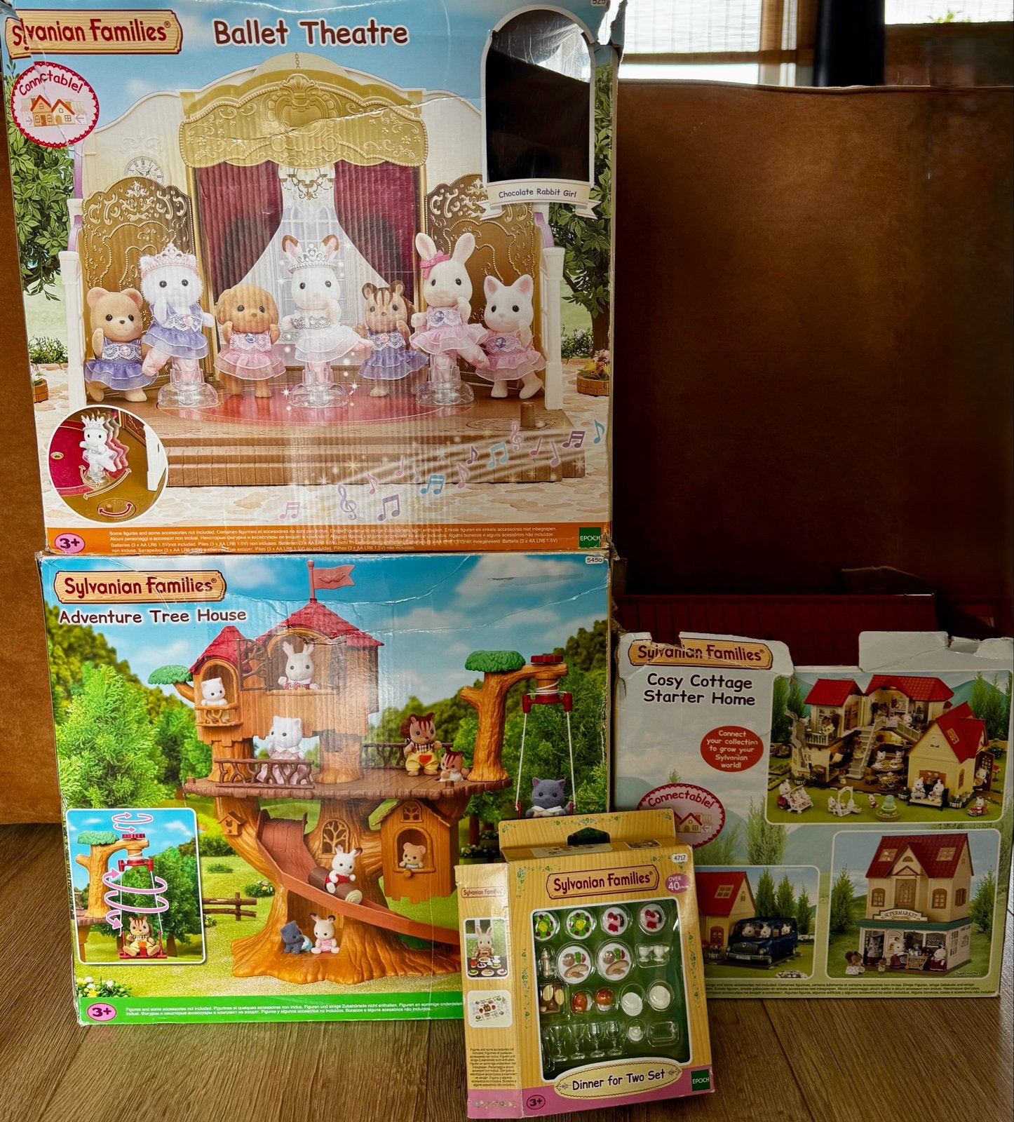Sylvanian Families: Ballettheater, Boomhut, Cottage, Eetset, Kinderen en Baby's, Ophalen, Gebruikt, Meisje