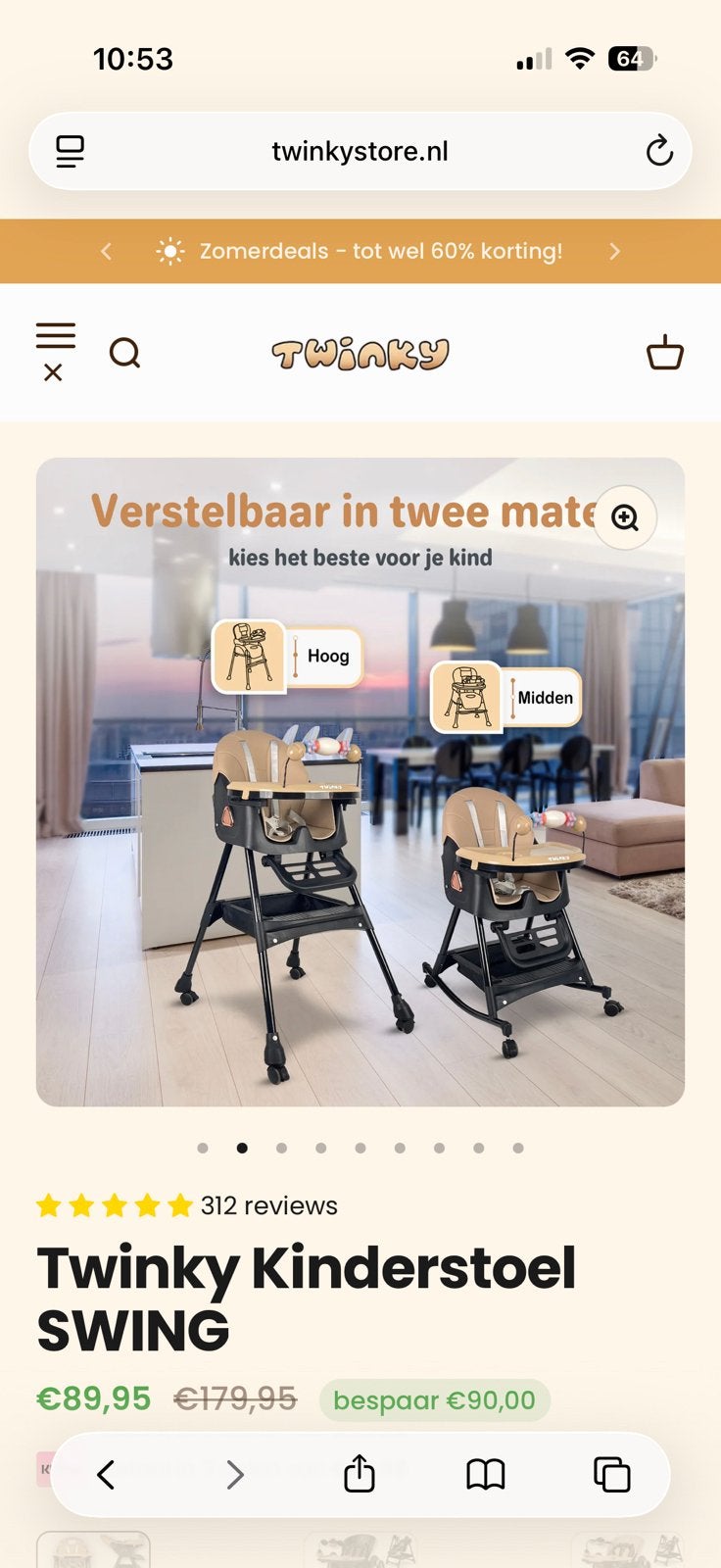 Twinky stoel, Tickets en Kaartjes, Hotelbonnen, Eén persoon, 3 overnachtingen of meer