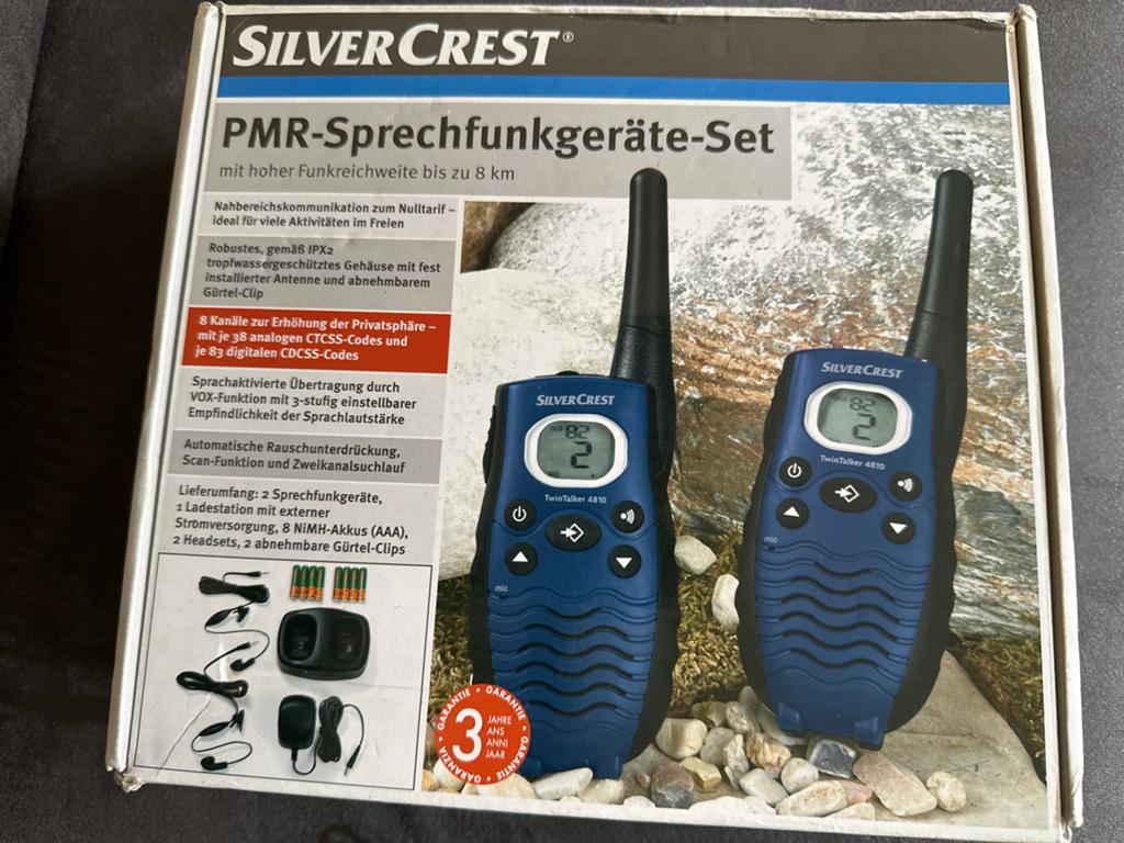 SilverCrest walkietalkie PMR-sprechfunkgerate-Set, 5 tot 15 km, Nieuw, Ophalen of Verzenden, Portofoon of Walkie-talkie
