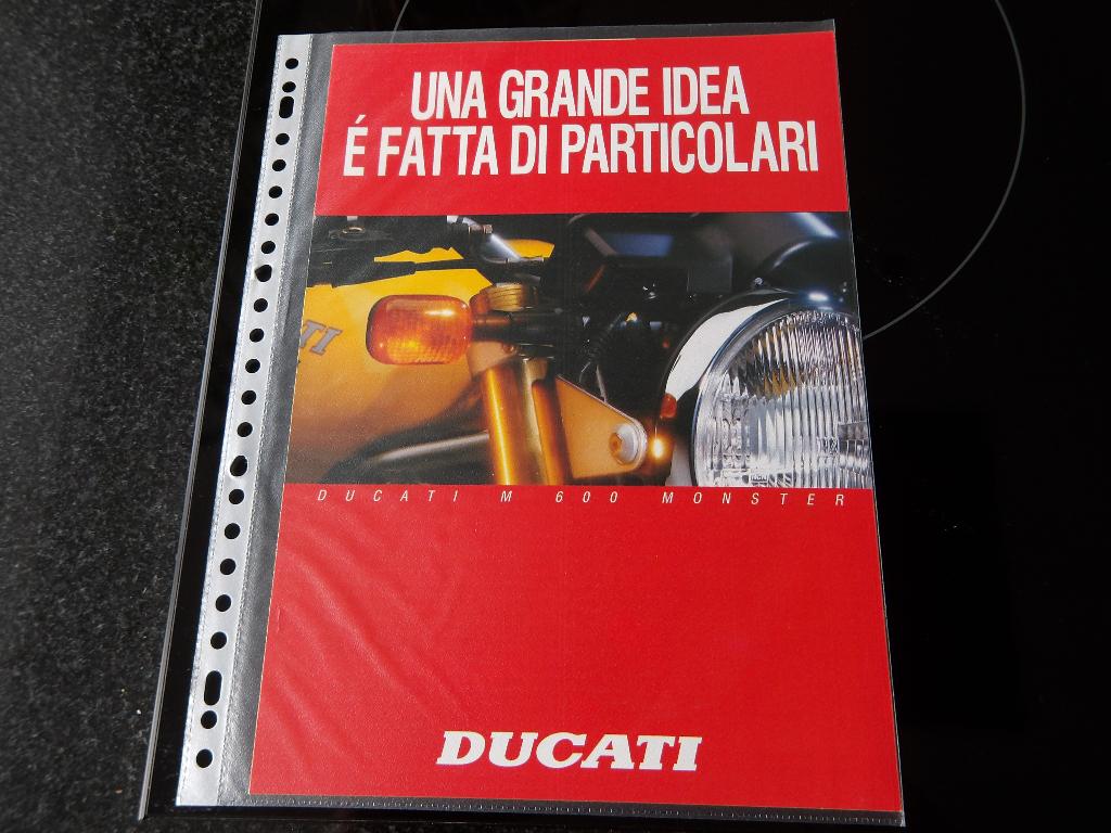 Folder Ducati M600 Monster, Motoren, Handleidingen en Instructieboekjes, Ophalen of Verzenden, Ducati
