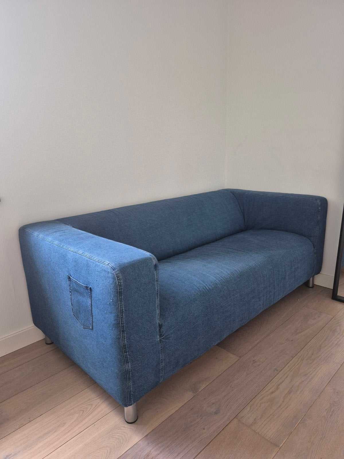 Ikea klippan jeans bank, Ophalen, Gebruikt, 150 tot 200 cm, Tweepersoons