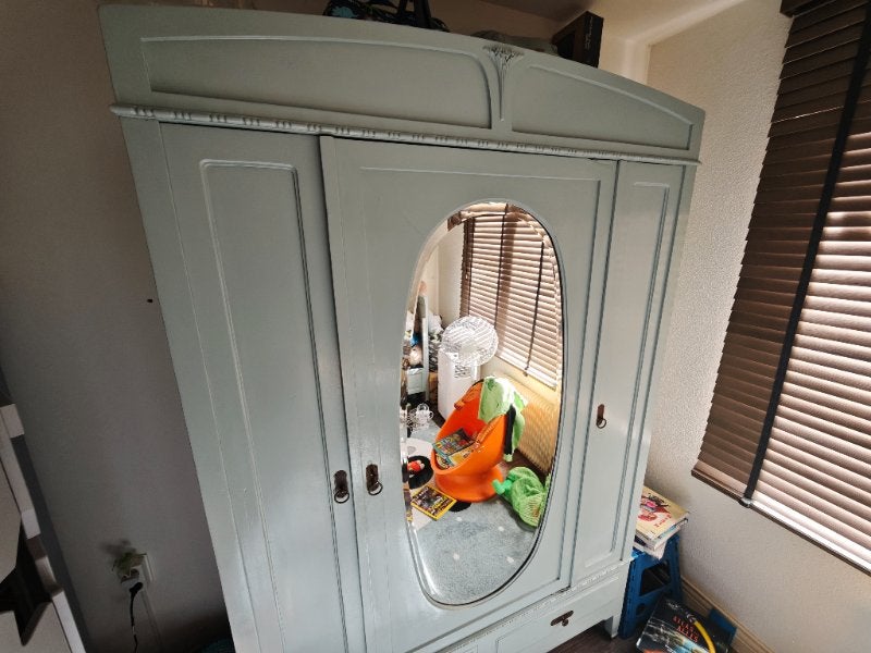 Vintage kledingkast, Huis en Inrichting, Ophalen, Gebruikt, 200 cm of meer, 150 tot 200 cm