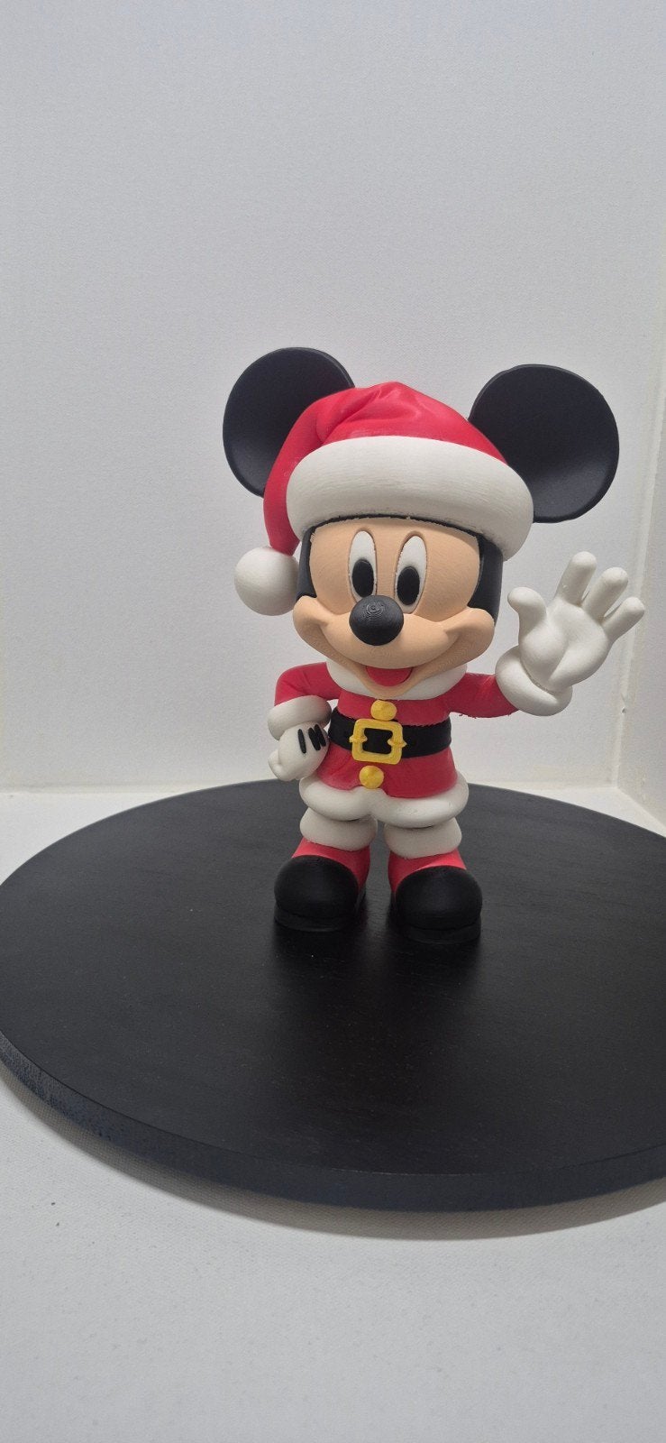 3D Geprinte Kerst Mickey Mouse Figuur - 30cm Hoog, Ophalen of Verzenden
