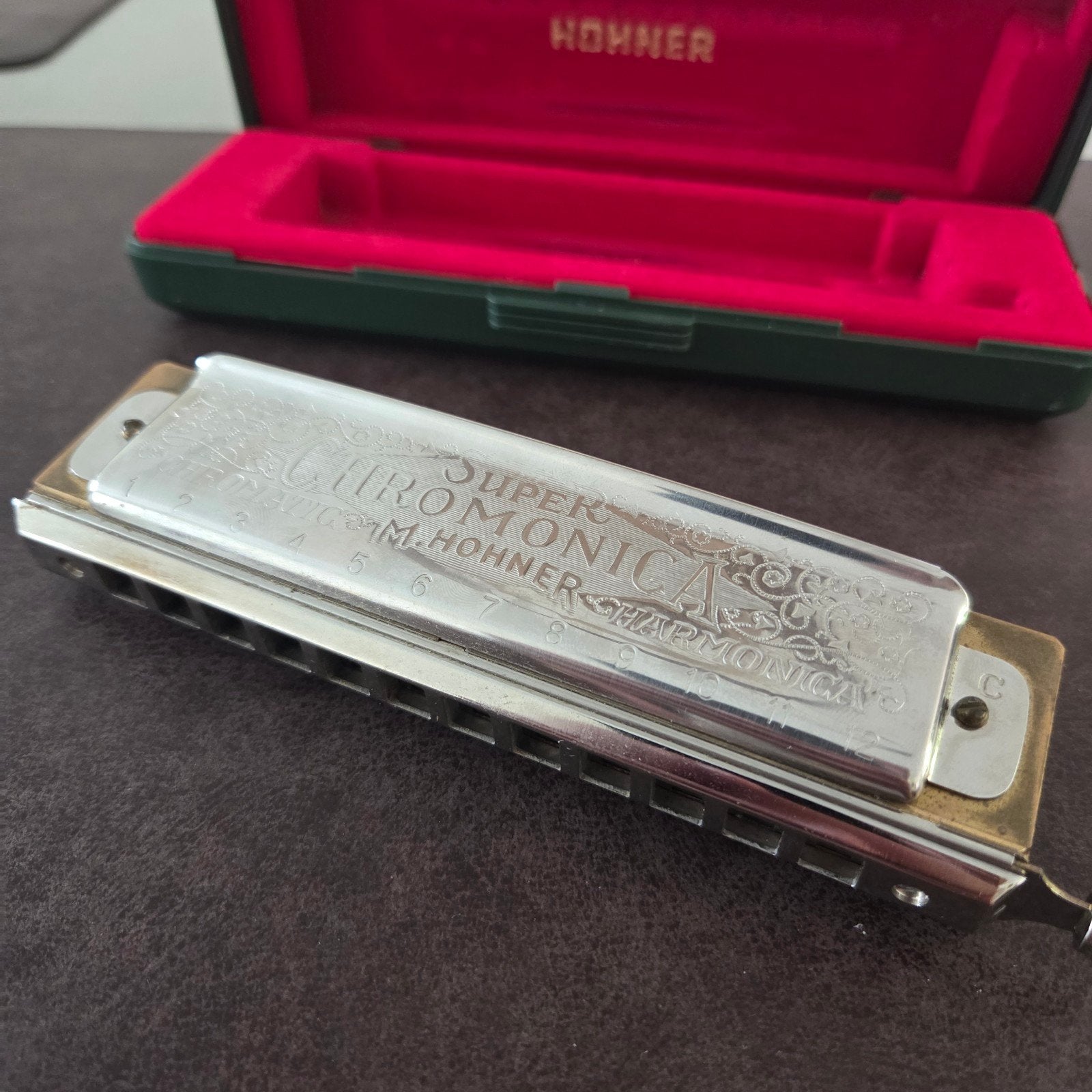 Hohner Super Chromonica 270 C-mondharmonica met koffer, Gebruikt, Ophalen of Verzenden, Met koffer of doosje, C-mondharmonica