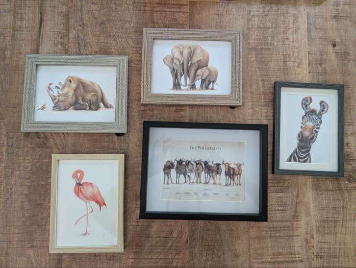 Lijstjes met Dierenprints, Ophalen of Verzenden, Zo goed als nieuw, Fotolijst, Met glas