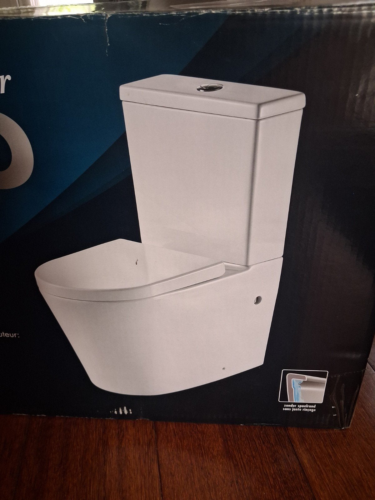 Toilet / WC - nieuw - Aquazuro Savio - duoblok met wc-bril, Ophalen, Nieuw, Steen, Toilet