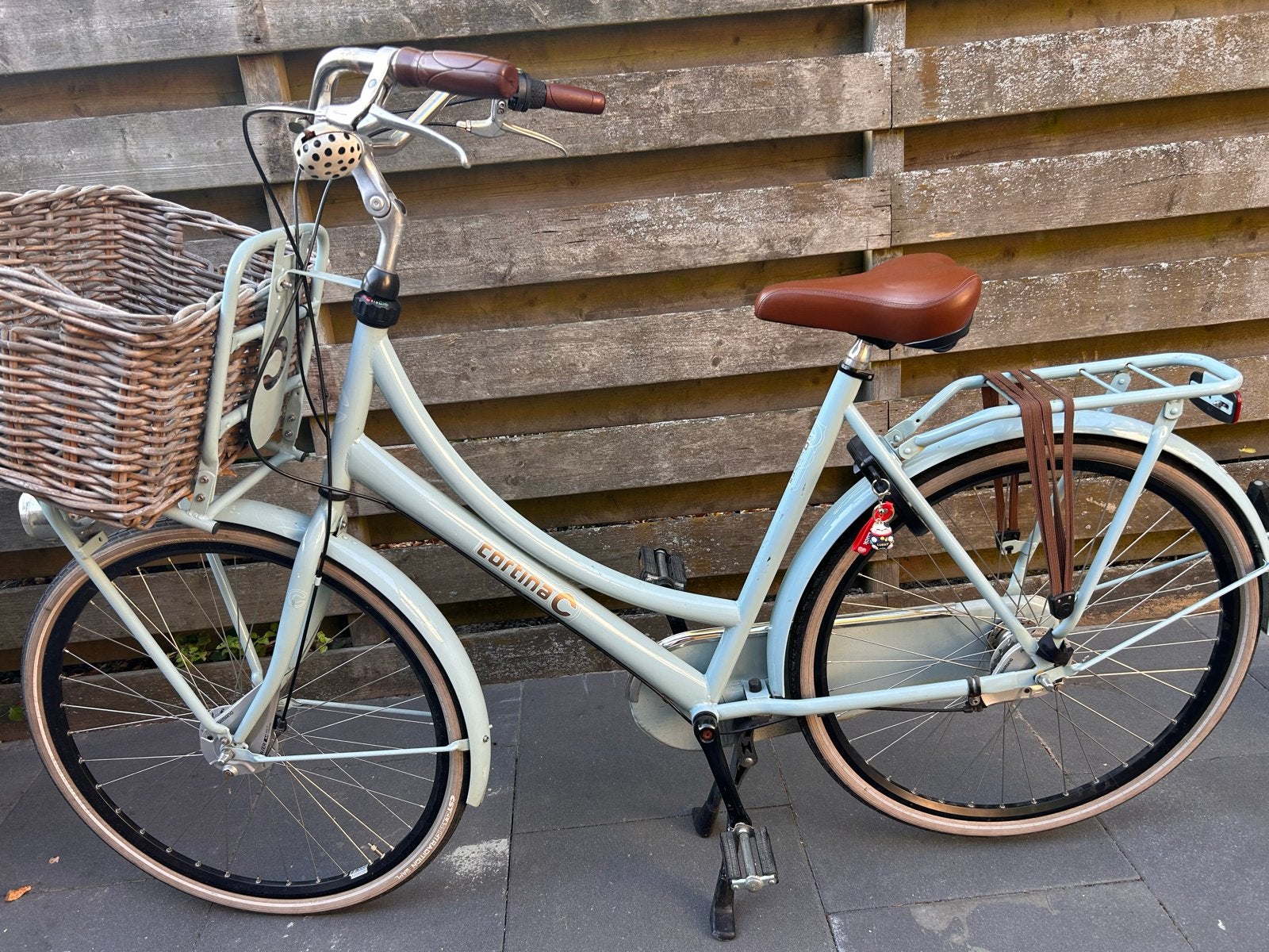 Cortina U4 Damesfiets met mand en versnellingen, Gebruikt, Versnellingen, 50 tot 53 cm, Trommelrem